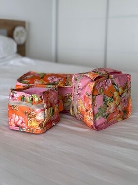 PQ Swim PACKING CUBE SET - Clementine print. Sold out. Travel.